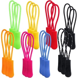 Zip tag, zip puller, pack of 40 zip pulls, zip extension, zip tag replacement, 8 colours