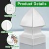 Lothee 2 Pcs Vinyl Post Cap Gothic Post Caps Decking