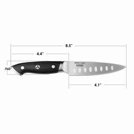 Ergo Chef 4-In Paring Knife - Pro Series 2.0 - Forged High Carbon 7Cr17Mov Stainless Steel - Ergonomic Black Pakkawood Handle