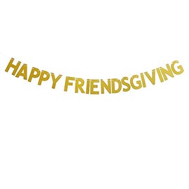 MAGQOO Happy Friendsgiving Banner Sign Thanksgiving Friends Party Banner Decor Seasonal Fall Home Decor