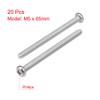 sourcing map M5 x 65mm Machine Screws Phillips Cross Pan