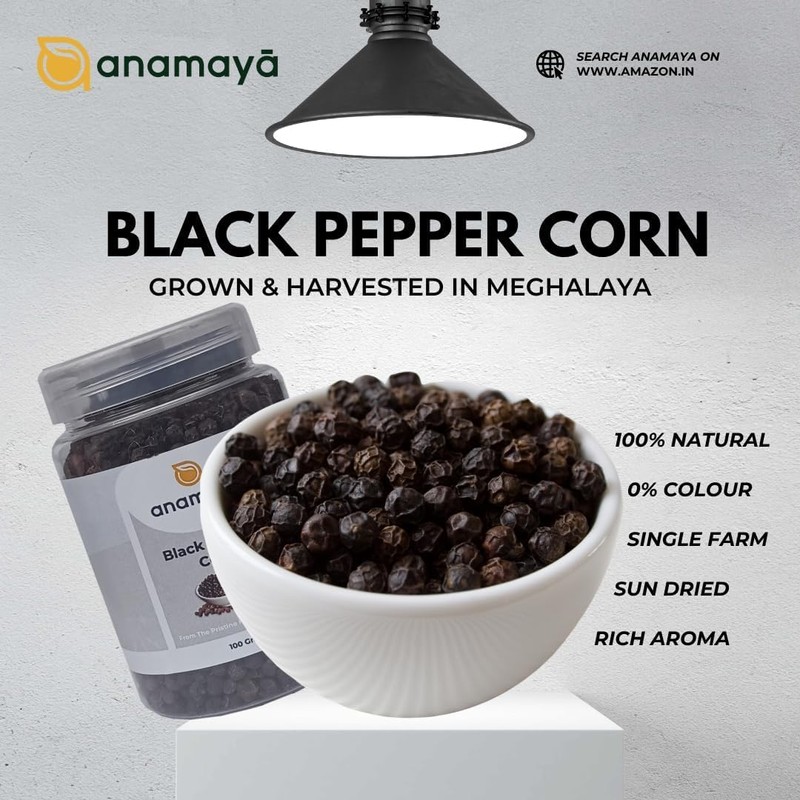 Black Peppercorns 100gms | Whole Black Peppercorns | Black Pepper