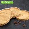 WLWNWFT Bamboo Coaster Set of 6 with Lid Holder for