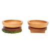 Hamburger Coaster Set Heat Insulation Cute Exquisite Wood Drink Coasters