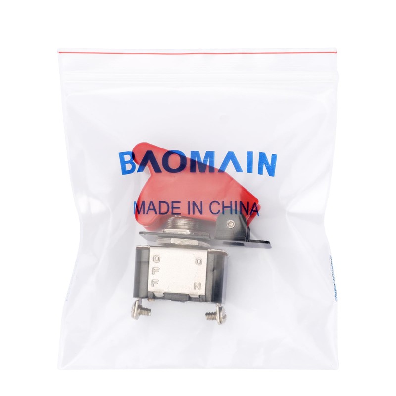 Baomain Safety Cover Toggle Switch Guard ON Off Red Aircraft