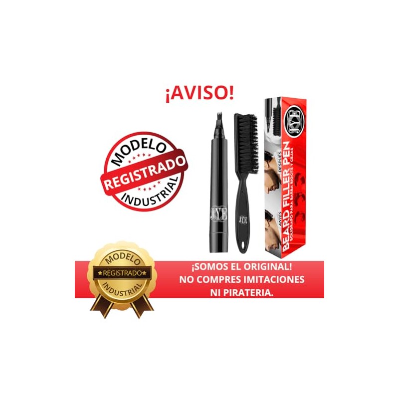JYE Lapiz Bolígrafo para rellenar Barba, Bigote y Cejas, unisex.