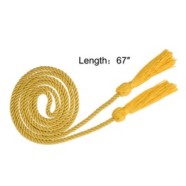 Beautyflier® Pack of 4 Graduation Honor Braided Cords with Sewing Tassels Polyester Yarn Honor Cord for Bachelor Gown for Graduation Students (Gold(4pcs))
