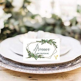 ARK Creation 50 Wedding Meal Stickers for Place Cards - Place Card Menu Choices - Wedding Meal Choice Stickers (Gold, Vegan)