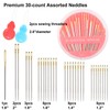 Eketirry Premium Hand Sewing Needles，2 Pack 30-Count Assorted Needles for