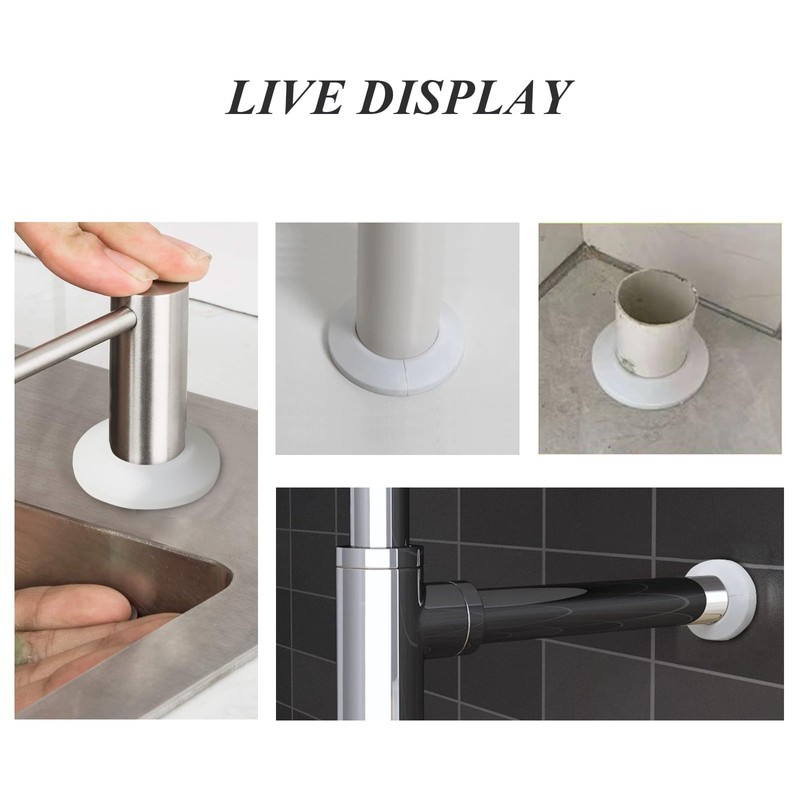 20 Pcs Plastic Radiator Pipe Covers, White Radiator Pipe Collars,