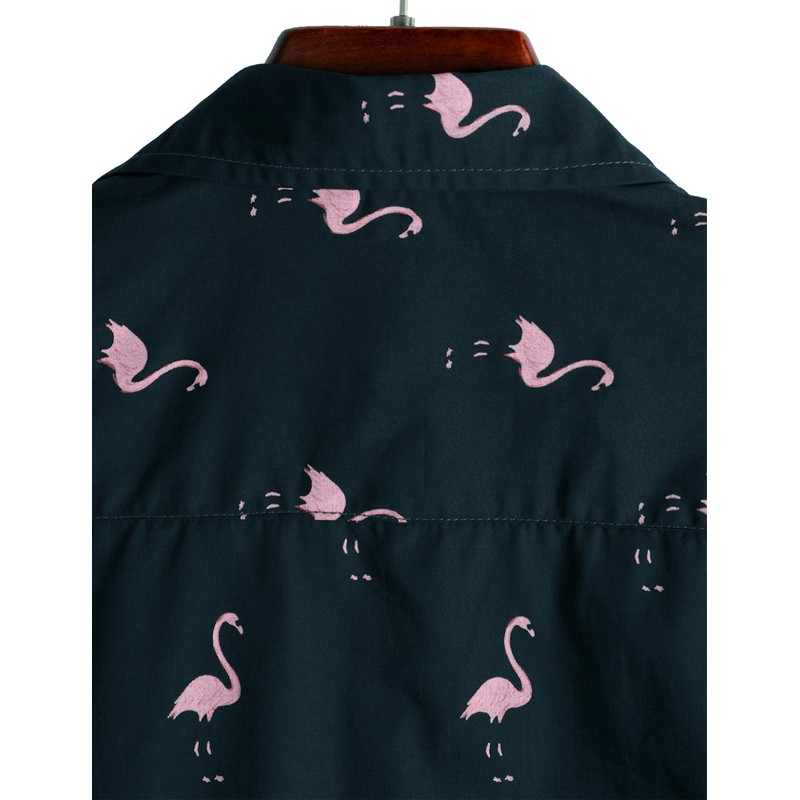 VATPAVE Mens 100% Cotton Hawaiian Shirts Floral Short Sleeve Button