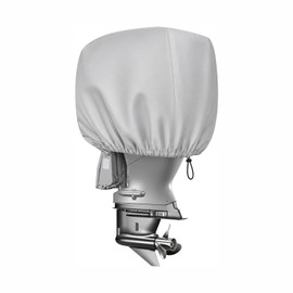 Outboard Motor Cover, 600D Heavy Duty Waterproof Trailerable Boat Engine Cover, Universal for Mercury, Yamaha, Suzuki, Evinrude. Gray (250hp-300hp)