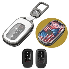 RAHALOY Key Fob Cover for Honda CRV, Civic, Accord, HRV, Pilot – Heavy Duty Zinc Alloy, Anti-Drop Full Protection, Stylish & Durable, Fobs Cover Key Case for Honda 3/4/5 Buttons Smart Remote Keys