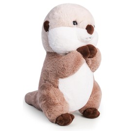 Riuhot Otter Stuffed Animals Cute Otter Plush Soft Sea Otter Plushie Toy Christmas Birthday Party Gift for Kids Children Girls Boys 15.7"