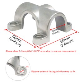 NRC&XRC Heavy Dudy Marine Grade 316 Steel Stainless Tube Mount handrail Cross Tube Clamp for 1inch Tube