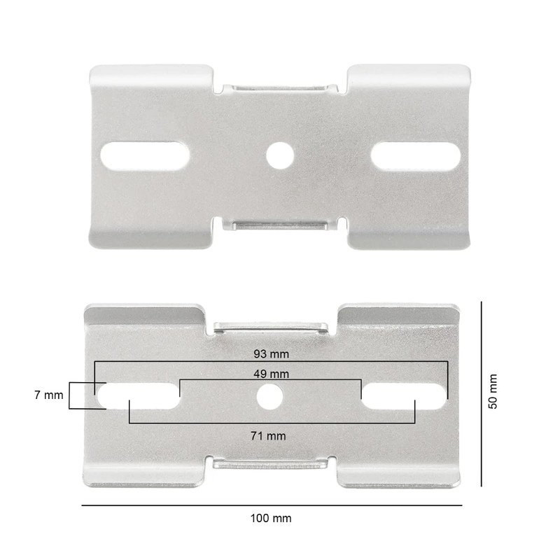 LST U-Bracket 80 mm Mounting Kit Set Roof Box Metal