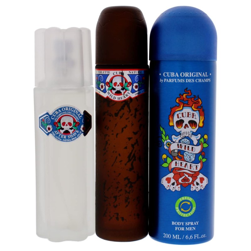 Cuba Cuba Wild Heart Men 3 Pc Gift Set