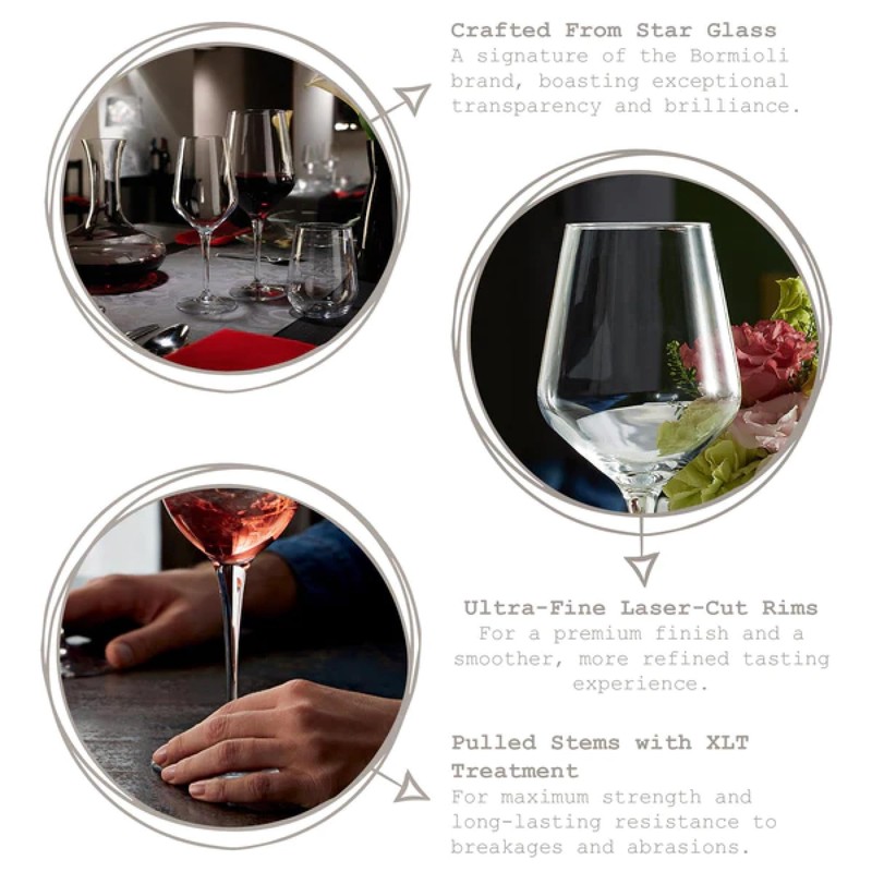 Bormioli Rocco Electra 18.5 oz. Wine Glass, Set of 6,