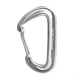 TITECOUGO 12KN Aluminium Carabiner Clip Big Size Carabiners for Clips Backpacking Weights Heavy Duty Large Hammock Accessories Key Chain Dog Leash Keyring Gated Harness Wiregate Utility Silver 2 Pack