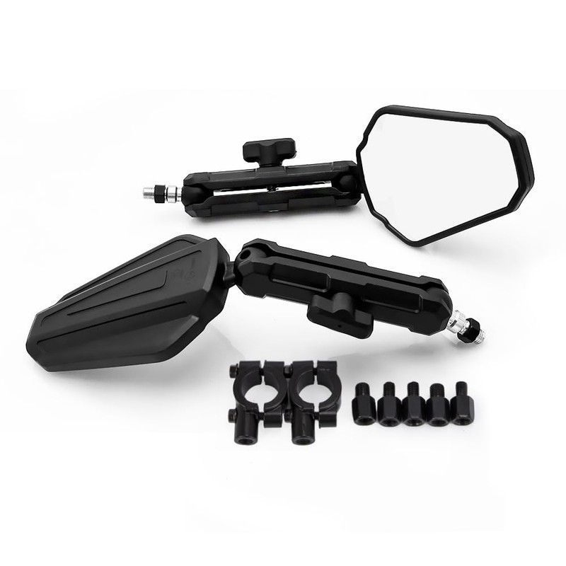 Motorcycle Mirrors, 8mm 10mm 7/8" Handlebar Motorcycle Rear View Mirrors,