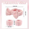Pack of 3 Bowknot Headbands, Women's Elastic Face Wrist Wash