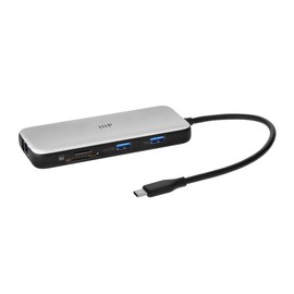 Monoprice 8-in-1 Dual-HDMI Dock with 10Gbps USB Ports, 10 Gbps USB Ports, 100W Passthrough Charging, Ethernet, SD/MicroSD Readers, Plug‑and‑Play, Works with Windows, MacOS, and Thunderbolt Systems
