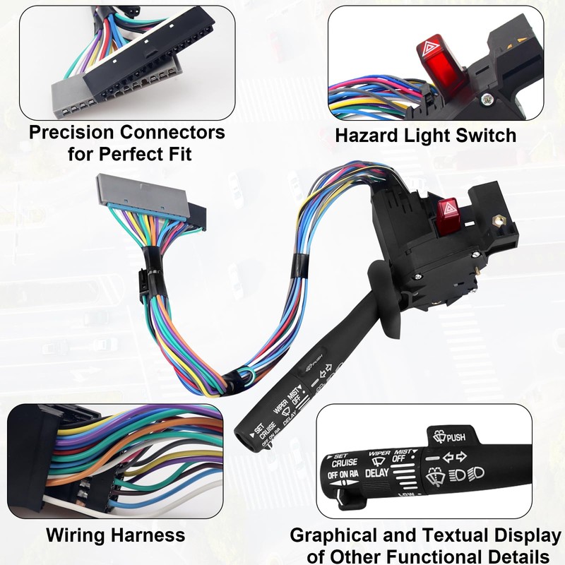 Multi-Function Combination Turn Signal Switch Wiper Hazard Cruise Control Switch