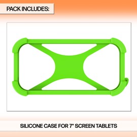 Tablet Case 7 Inch Universal Fit Valid for All 7 Inch Tablet Models Anti-Shock Protection Non-Slip Durable Easy Cleaning (Green)
