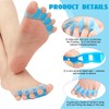 LUMOOM 4 Stück Zehenseparatoren, Hallux Valgus Korrektur, Wiederverwendbare und Waschbare