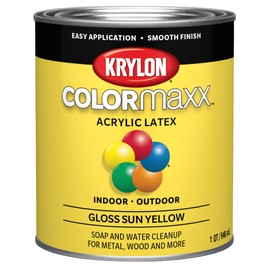 Krylon® COLORmaxx™ Brush-On, Gloss, Sun Yellow, 1 Quart