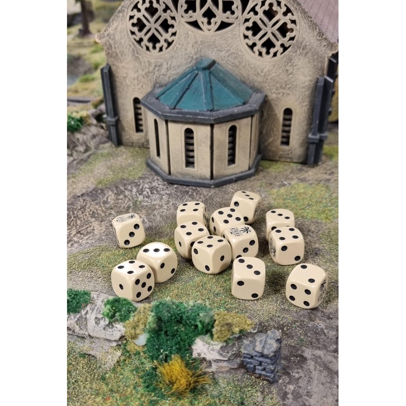 Afrika Korps D6 Dice (16) Set Bolt Action by Warlord