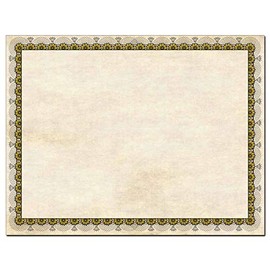 Vintage Gold Border Laser & Inkjet Certificate Border Paper (100 Certificates)