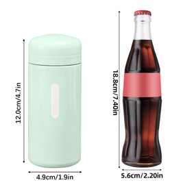 MUNSKT Small Flask 150ml, 304 Stainless Steel Flasks for Hot and Cold Drinks, Double Wall Vacuum Mini Flask, Small Leakproof Thermos Flasks for Hot Cold Drinks (Pink)