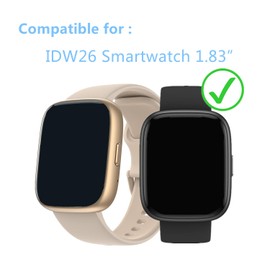 Aemus Screen Protector Compatible for Cillso IDW26 / IDW25 Smart Watch 1.83" (6 Pack) Clear TPU Soft Film, Compatible for EchoByte, aeac IDW28 Smartwatch 1.85 Screen Protector