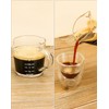QWORK Espresso Shot Glass with Handle, 4 Pack 3-Ounce Double