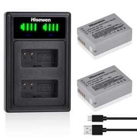 Hisewen NB-10L Battery 2 Pack 1500mAh and Dual USB Charger for Canon NB 10L, PowerShot G1X, G3X, G15, G16, SX40 HS, SX40HS, SX50 HS, SX60 HS Digital Cameras