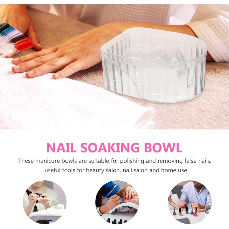 Cuencos para Remojar las Manos Transparente Bowl de Manicura para