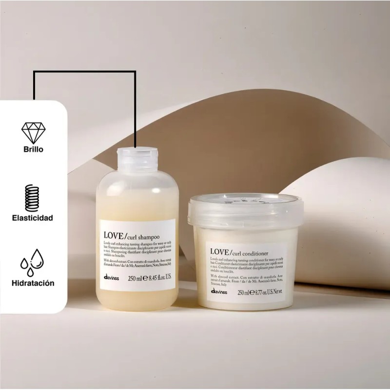 Shampoo Love Curl Suavidad Y Definicion Rizos 250 Ml Davines