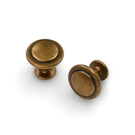 Amerdeco UK0006 Pack of 12 Furniture Knobs Cupboard Knobs Antique Brass Drawer Knobs for Cupboard Door Knobs Dresser Knobs Cabinet Knobs