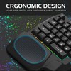 GONRIDASH One-Handed Gaming Keyboard, 35 Keys, 3 Color Backlight, Wide