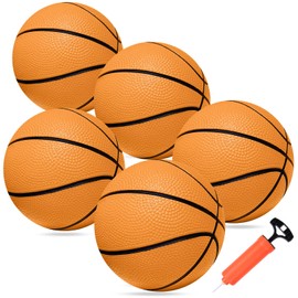 Iyoyo Mini Basketball Set,3 Pack 6" Inch Small Basketballs with Pump Over The Door Mini Hoop Basketball Replacement Toy for Toddlers,Kids,Teenagers for Pool,Indoors,Outdoors