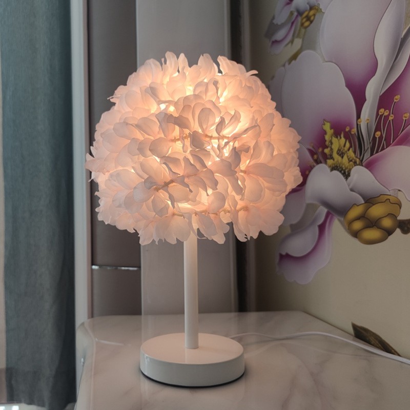 Flower Table Lamp Bedside Bedroom Desktop Nightstand Decoration Supplies Light