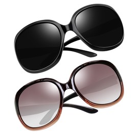 Joopin Oversized Sunglasses Women's Polarised and Fashion Style Sunglasses Large Oversized Modern UV400 Protection, B54-black and fashion brown