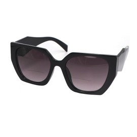 FUPRECIOUS Reading Glasses for Women Bifocal Trendy Square Retro UV Protection Reading Sunglasses