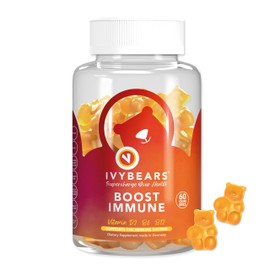 IvyBears Boost Immune Gummies | Daily Immune Support | Vitamins B6, E, D2, B2, B12, C & Biotin | EU Certified Health Supplement - 60 Count