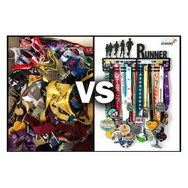 LEDKRUNNING Marathon, Running, Triathlon Medal Hangers (Holds 35+ Medals) (Cycling)