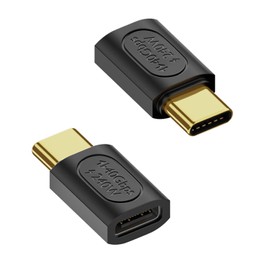 QIANRENON 240W USB C 4.0 Male to Female Adapter 40Gbps USB4.0 Type C Plug to Socket Connector PD240W/50V Charging, for 8K@60Hz 4K@120Hz Audio/Video, Smartphone,Tablet,Laptop,Steam Deck, 2Pcs