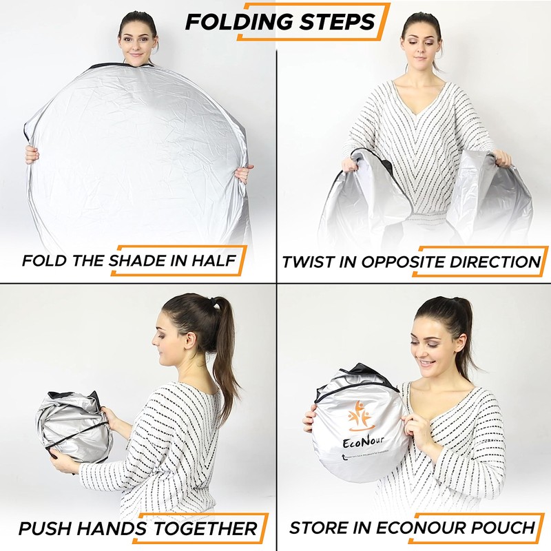 EcoNour Parasol para Parabrisas Bloquea los Rayos UV Parasol Protector