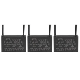 YOKIVE 3 x Ceiling Fan Capacitor CBB61 Metalised Polypropylene Film Capacitor Large for Fans Pumps Engines Running (1uF 250V AC 2 Wires 50/60Hz)