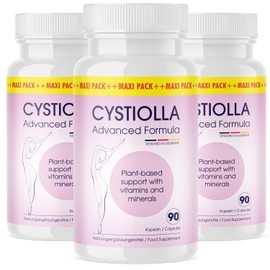 Cystiolla Capsules - Natural Plant Power - with Plant Extracts, Minerals and Vitamins - Contents 90 Capsules 3x